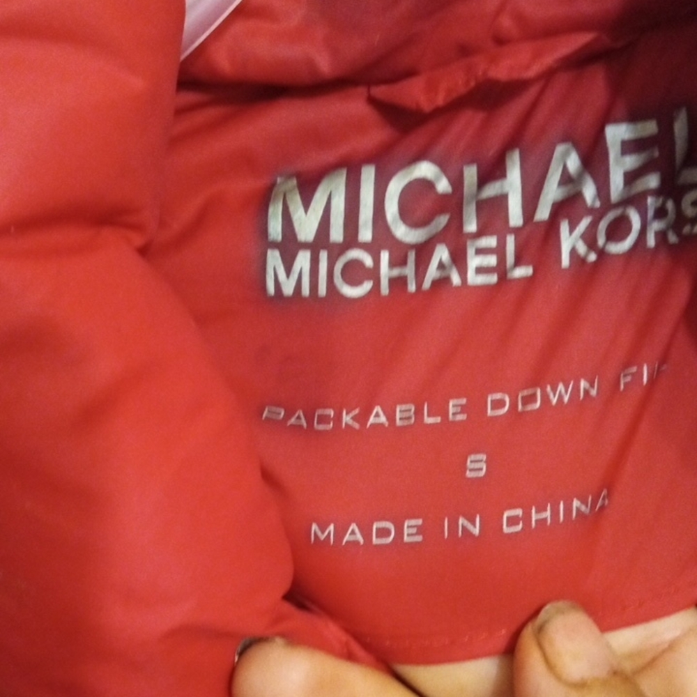Michael Kors Cherry Red Down Jacket - image 1